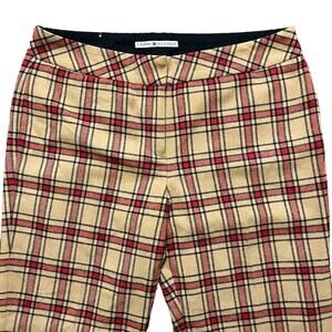 VTG TOMMY HILFIGER Wool Blend Wide Leg Plaid Trouser Pants  90s Y2K  SZ 12
